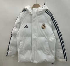 25-26 Real Madrid White Cotton Coat With Hat-0255
