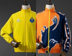 Retro Version 1997 Porto Yellow&Orange SiLicone Double-sided Embroidered Thailand Trench Coat-0255