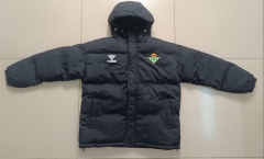25-26 Real Betis Black Cotton Coat With Hat-0255