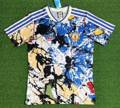 (S-4XL) 26-27 Rose Joint version Manchester United Blue&White Thailand Soccer Jersey AAA-403