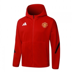 25-26 Manchester United Red Thailand Soccer Jacket With Hat-815