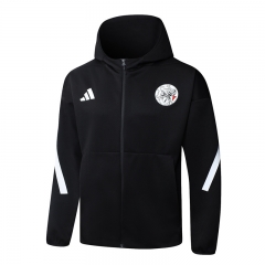 25-26 Ajax Black Thailand Soccer Jacket With Hat-815