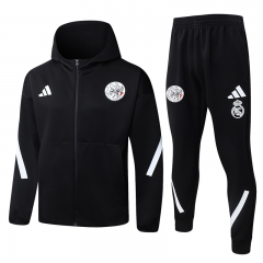 2025-2026 Ajax Black Thailand Soccer Jacket Uniform With Hat-815