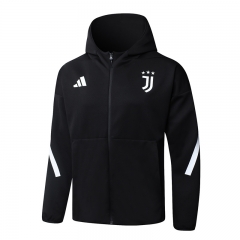 25-26 Juventus FC Black Thailand Soccer Jacket With Hat-815