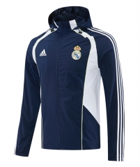26-27 Real Madrid Royal Blue Thailand Soccer Coat With Hat-LH
