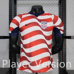 Player Version 26-27 USA Home Red&White Thailand Soccer Jersey AAA-888