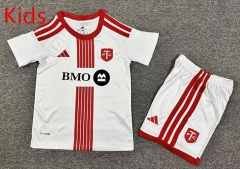26-27 Toronto FC Away White Kids/Youth Soccer Uniform-7809