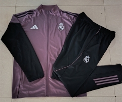 26-27 Real Madrid Grey&Purple Thailand Soccer Jacket Uniform-815