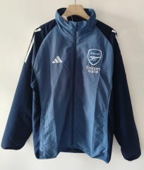 26-27 Arsenal Denim Blue Single-sided Embroidered Thailand Trench Coats-0255