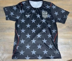(S-4XL) 26-27 USA Away Black Thailand Soccer Jersey AAA-7209