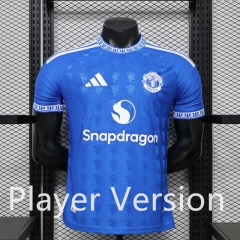 Player Version 26-27 Retro Version Manchester United Blue Thailand Soccer Jersey AAA-888