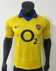 Retro Version 03-04 Arsenal Away Yellow Thailand Soccer Jersey AAA-0871