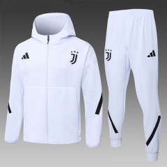 25-26 Juventus FC White Thailand Soccer Jacket Uniform With Hat-815