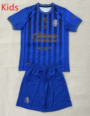 26-27 Deportivo Guadalajara 2nd Away Blue Kid/Youth Soccer Unifrom-AY