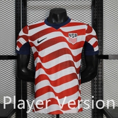 Player Version 26-27 USA Home Red&White Thailand Soccer Jersey AAA-888