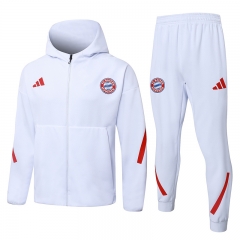 25-26 Bayern München White Soccer Jacket Uniform With Hat-815