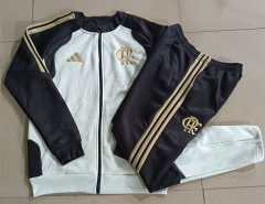 26-27 Flamengo Beige Thailand Soccer Jacket Uniform-815