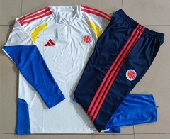 26-27 Colombia White Thailand Soccer Tracksuit-815
