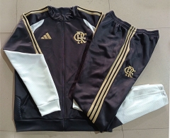 26-27 Flamengo Dark Brown Thailand Soccer Jacket Uniform-815