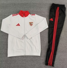 25-26 Sevilla White Thailand Soccer Jacket Uniform-4692