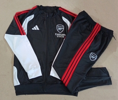 26-27 Arsenal Black Thailand Soccer Jacket Uniform-815