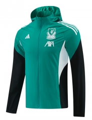 26-27 Liverpool Green Thailand Soccer Coat With Hat-LH