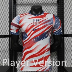 Player version 26-27 Special Version USA Red&White Thailand Soccer Jersey AAA-888