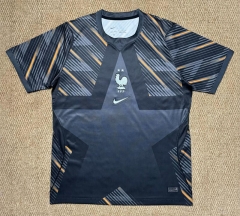 (S-4XL) 26-27 France Goalkeeper Black Thailand Soccer Jersey AAA-7810