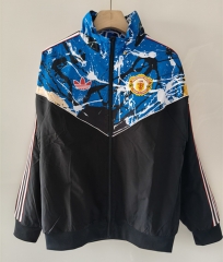 26-27 Manchester United Black Thailand Trench Coats-0255