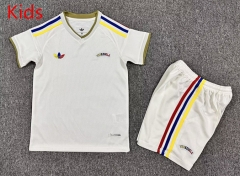 26-27 Venezuela Away White Kids/Youth Soccer Uniform-7809