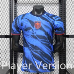 (S-3XL) Player version 26-27 Special Version USA Blue&Black Thailand Soccer Jersey AAA-888