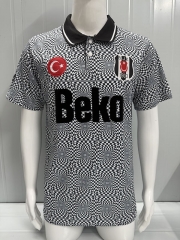 Retro Version 91-92 Beşiktaş JK Black&White Thailand Soccer Jersey AAA-503
