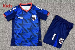 26-27 Cape Verde Home Blue Kids/Youth Soccer Uniform-7809