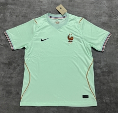 (S-4XL) 26-27 France Away Light Green Thailand Soccer Jersey AAA-4506