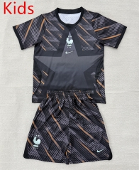 26-27 France Goalkeeper Black Kids/Youth Soccer Uniform-AY