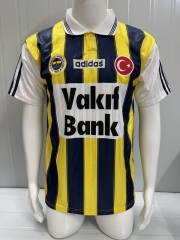 Retro Version 96-97 Fenerbahçe Home Blue&Yellow Thailand Soccer Jersey AAA-503