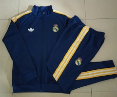 26-27 Real Madrid Dark Blue Thailand Soccer Jacket Uniform-815