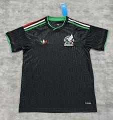 (S-4XL) 26-27 Mexico 2nd Away Black Thailand Soccer Jersey AAA-4506