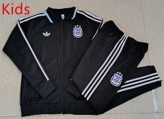 26-27 Argentina Black Kids/Youth Soccer Jacket Uniform-815