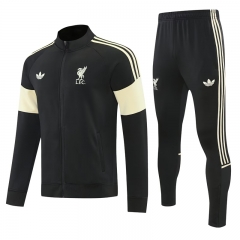 26-27 Liverpool Black Thailand Soccer Jacket Uniform-4627