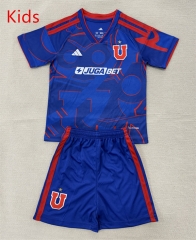 26-27 Universidad de Chile Home Blue Kids/Youth Soccer Uniform-AY