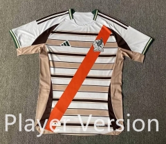 (S-4XL) Player Version 26-27 Cartoon Version Mexico White&Yellow Thailand Soccer Jersey AAA-912