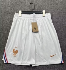 26-27 France Home White Thailand Soccer Shorts-2886