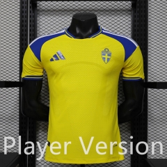 (S-3XL) Player Version 26-27 Sweden Home Yellow Thailand Soccer Jersey AAA-888