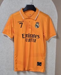 25-26 Real Madrid Yellow Thailand Polo Shirt-4728