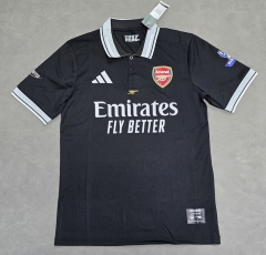 26-27 Arsenal Black Thailand Polo Shirt-4728