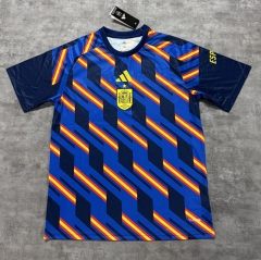 (S-4XL) 26-27 Spain Blue Thailand Soccer Training Jersey-4506