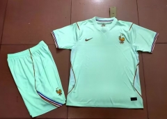 26-27 France Away Green Soccer Uniform-718
