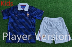 Player Version 26-27 France Home Blue Kids/Youth Soccer Uniform-9926