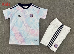 26-27 Costa Rica Away Blue&Pink Kids/Youth Soccer Uniform-7809